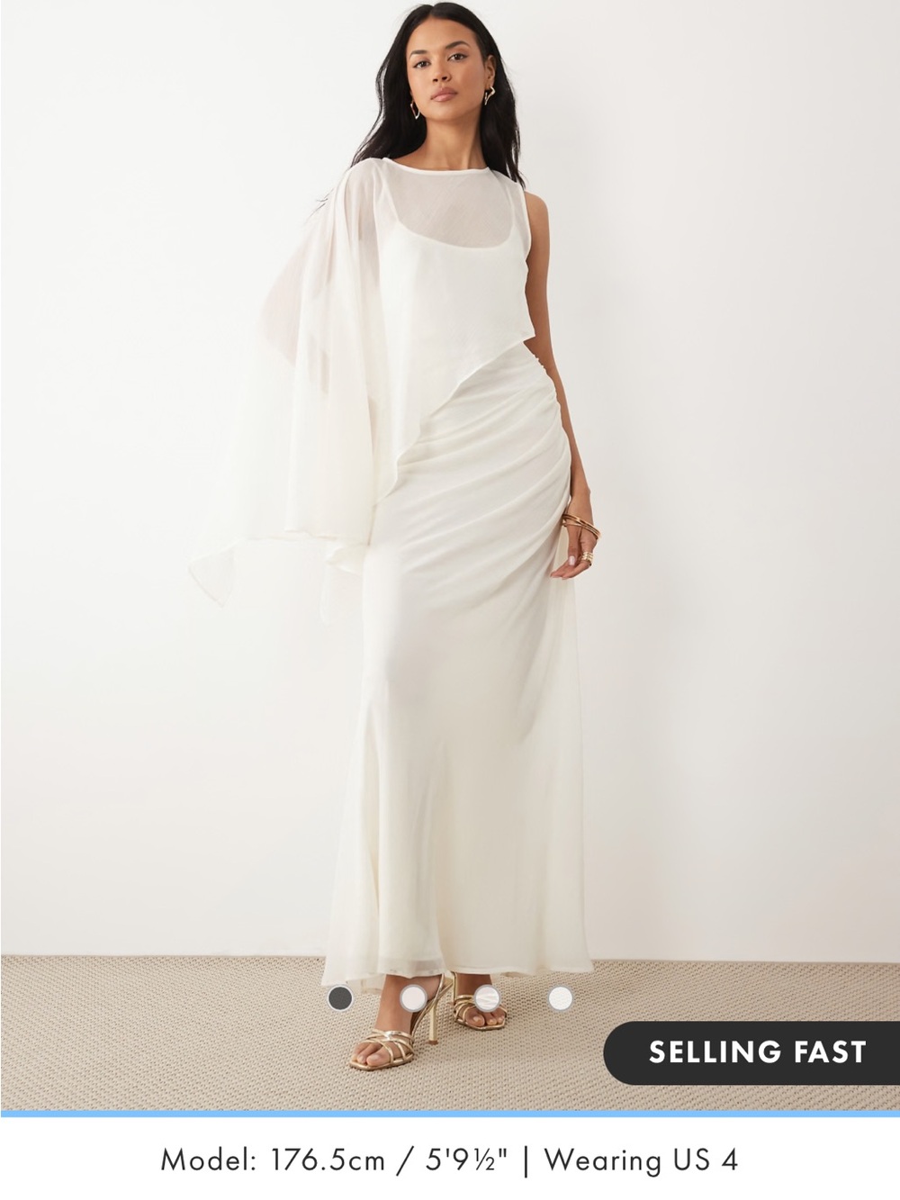 ASOS White One-Shoulder Maxi Dress
